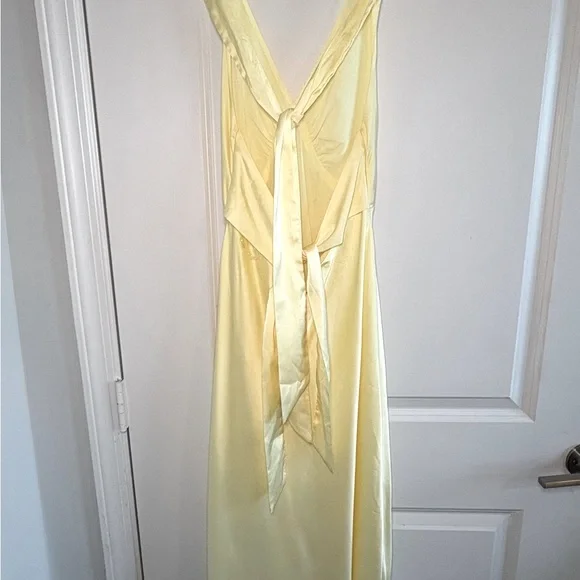 Peppermayo Yellow Halter Backless Gown - Picture 6 of 7